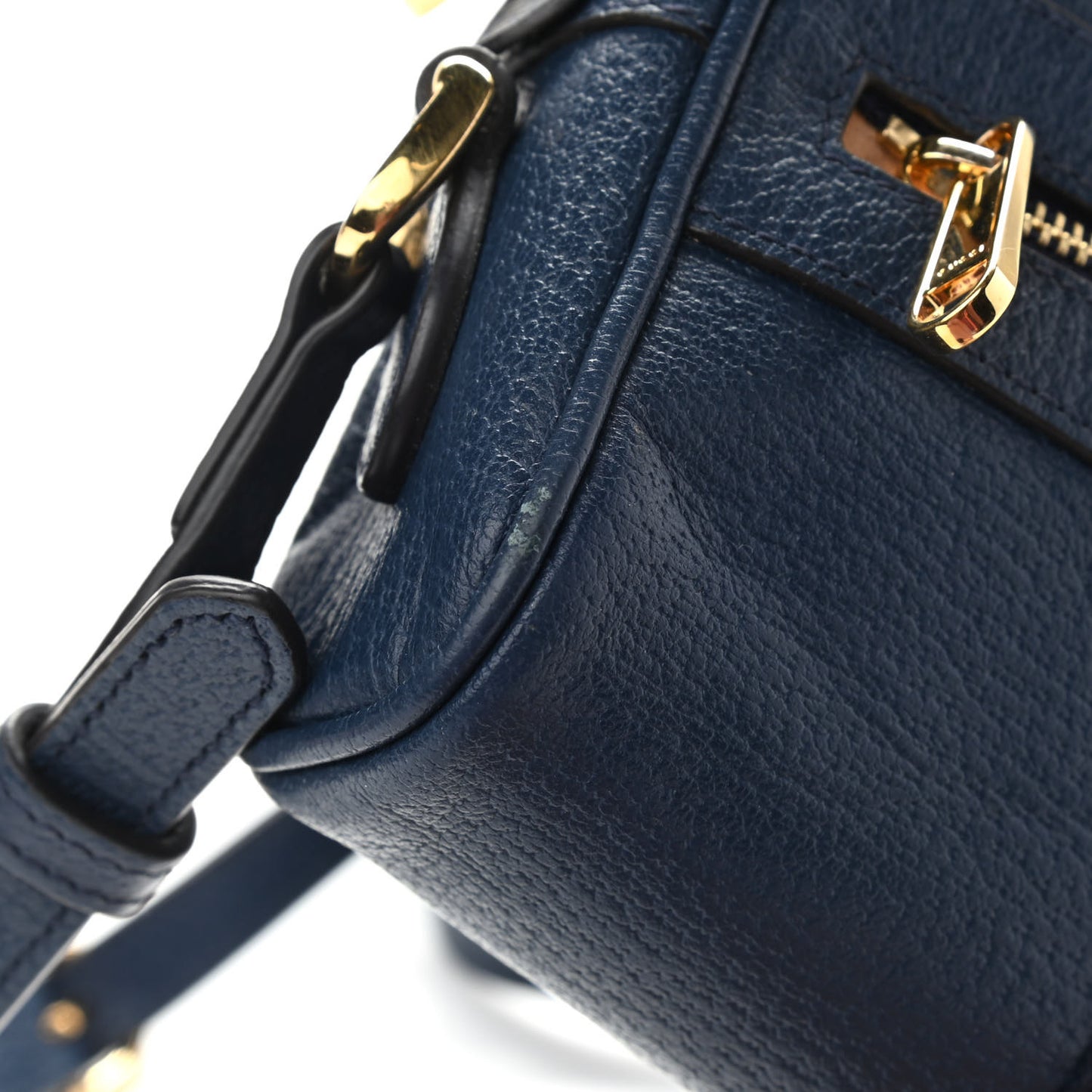 Calfskin Web Mini Ophidia Shoulder Bag Navy