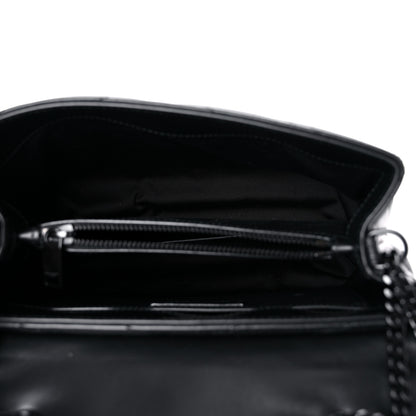 Saint Laurent Calfskin Y Quilted Monogram Small Loulou Chain Satchel Black 5 of 9