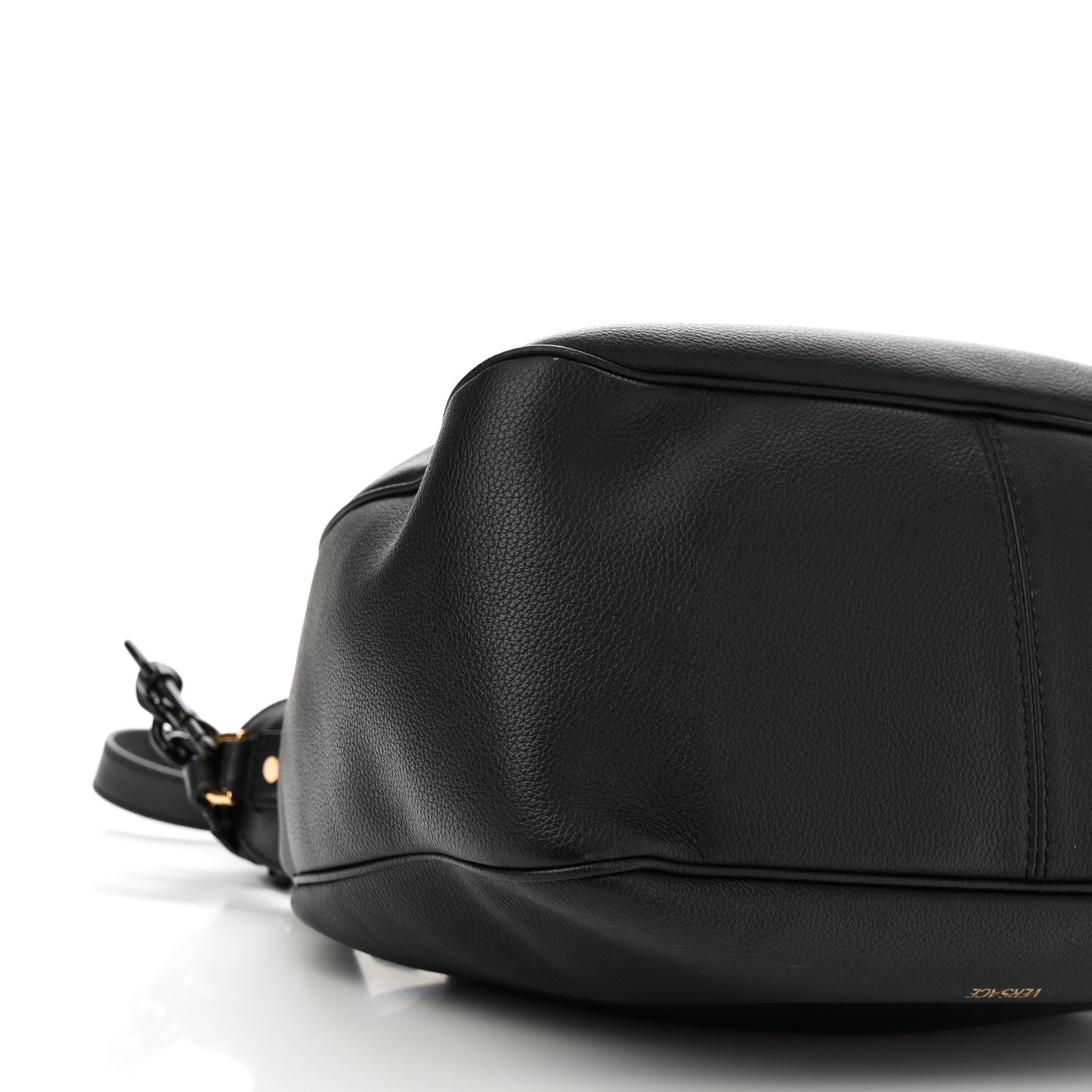 Grained Calfskin La Medusa Bucket Bag Black
