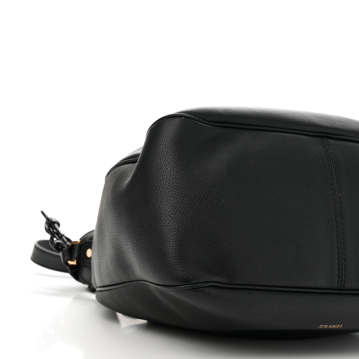 Versace Grained Calfskin La Medusa Bucket Bag Black 8 of 9