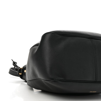 Versace Grained Calfskin La Medusa Bucket Bag Black 8 of 9