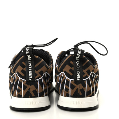 Fendi Stretch Fabric FFreedom Sneakers 36.5 Tobacco Black White 7 of 11