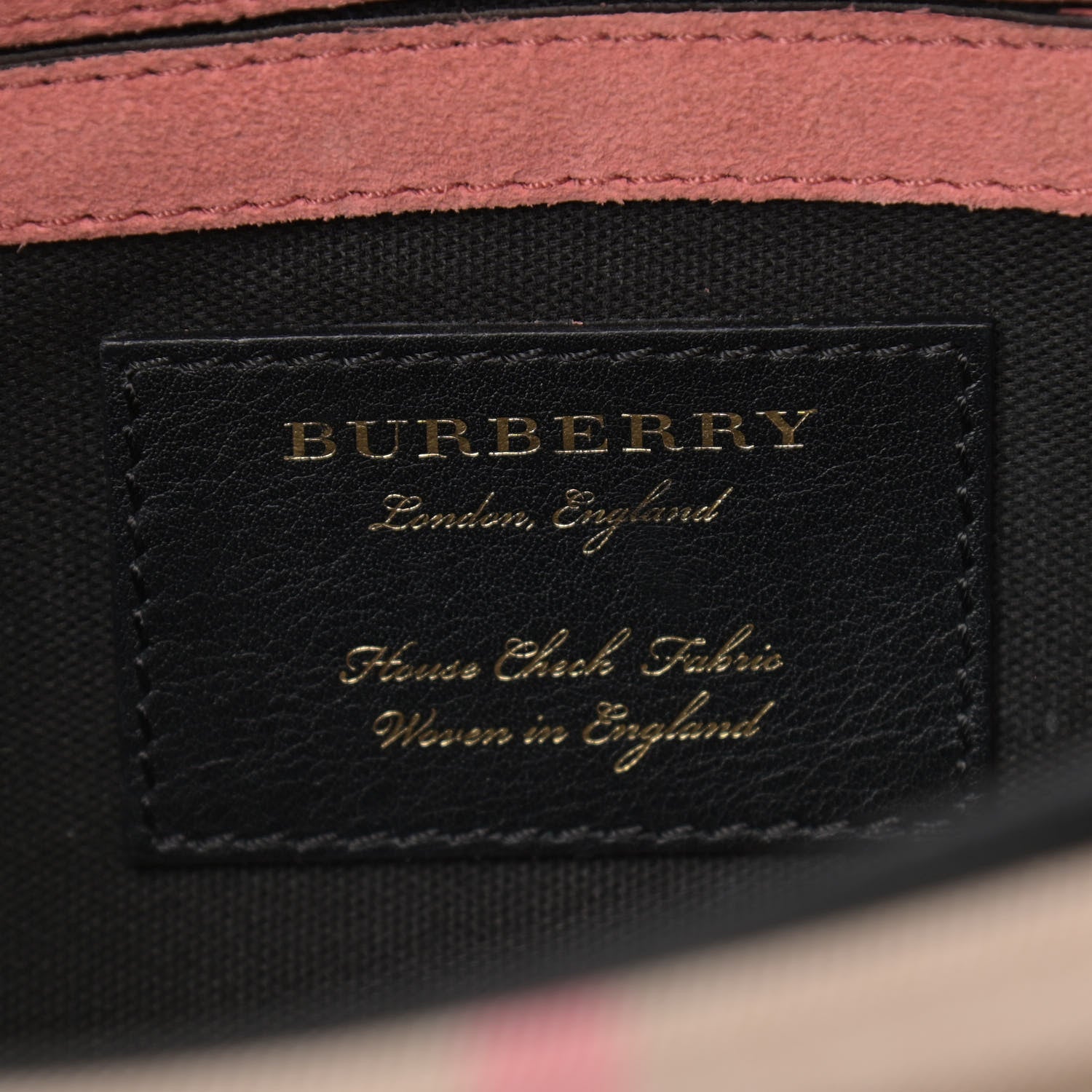 Burberry Derby Calfskin House Check Small Macken Crossbody Bag Copper Pink 6 of 14