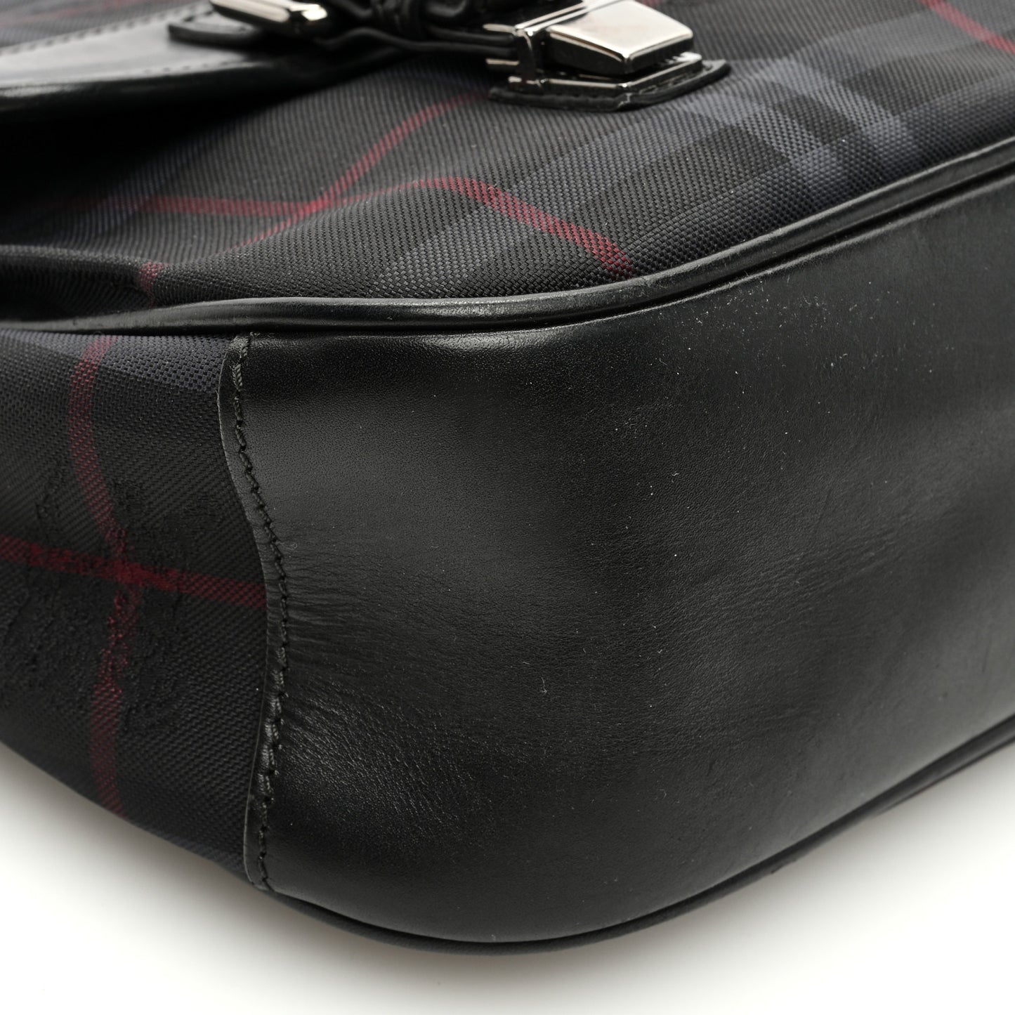 Nylon Smoked Check Messenger Bag