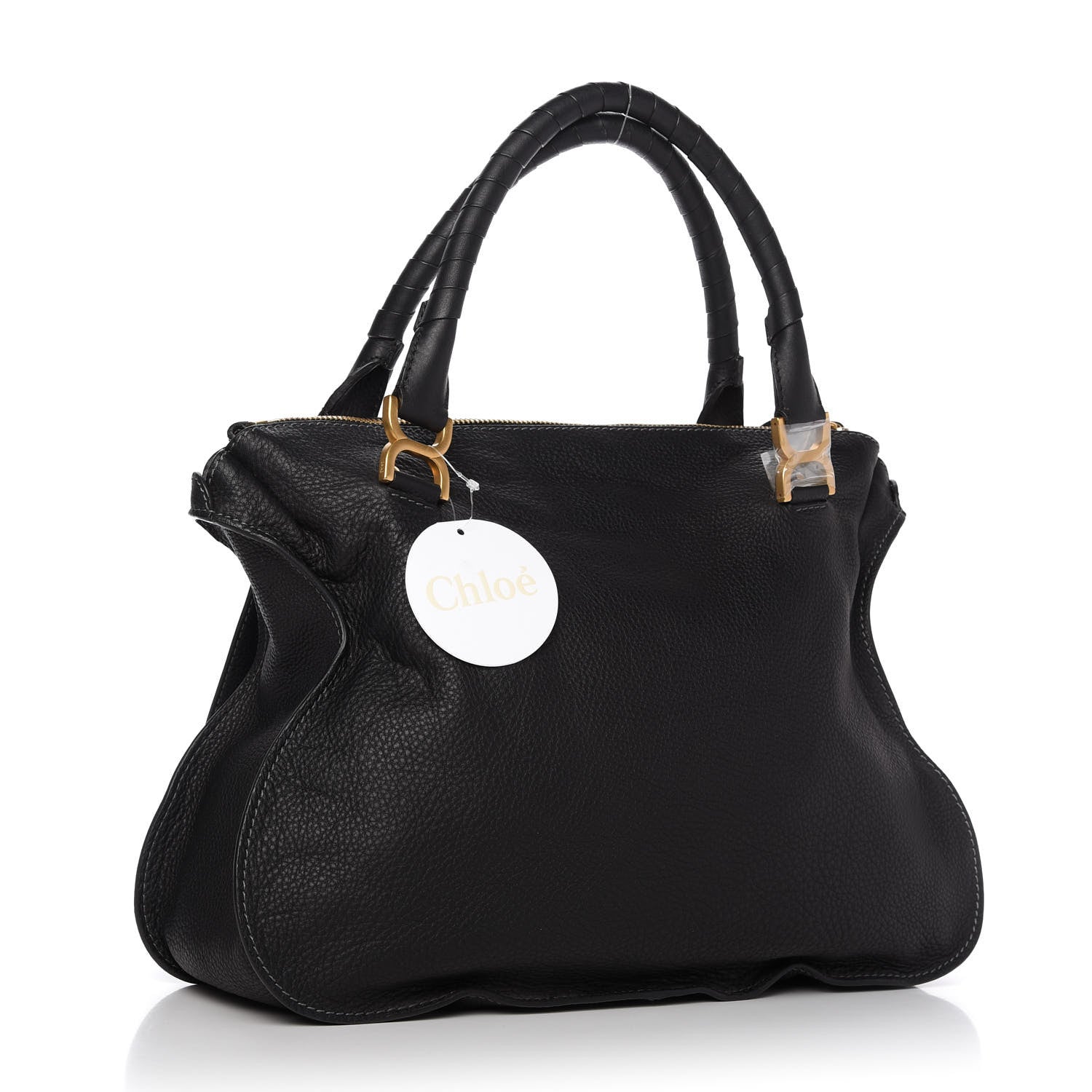 Chloe Calfskin Large Marcie Satchel Black 3 of 11