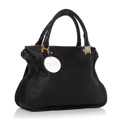 Chloe Calfskin Large Marcie Satchel Black 3 of 11