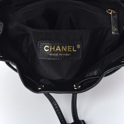 Chanel Tweed Quilted Mini Urban Spirit Backpack Black Gold 8 of 10