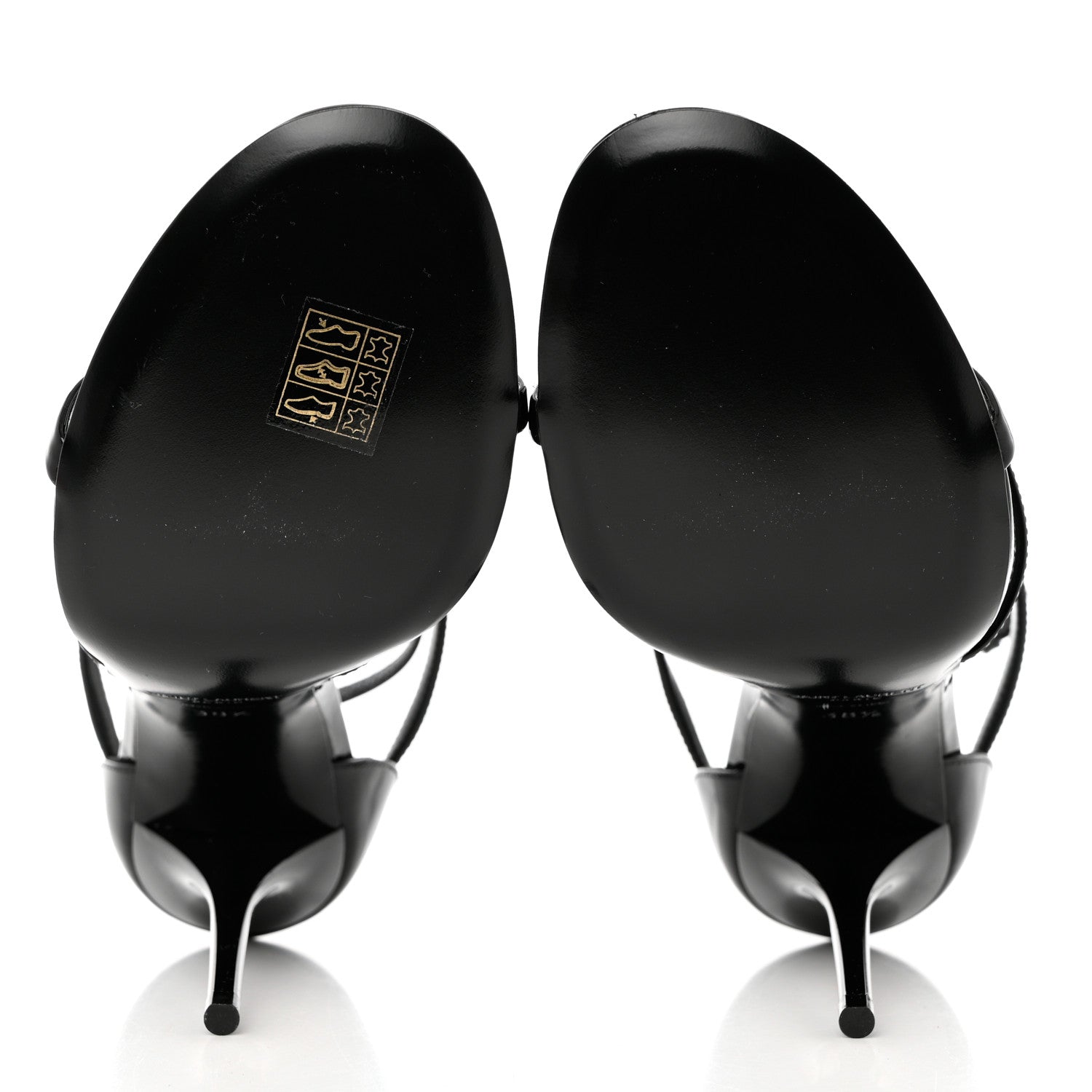 Saint Laurent Patent Cassandra 100 Sandals 38.5 Black 5 of 11