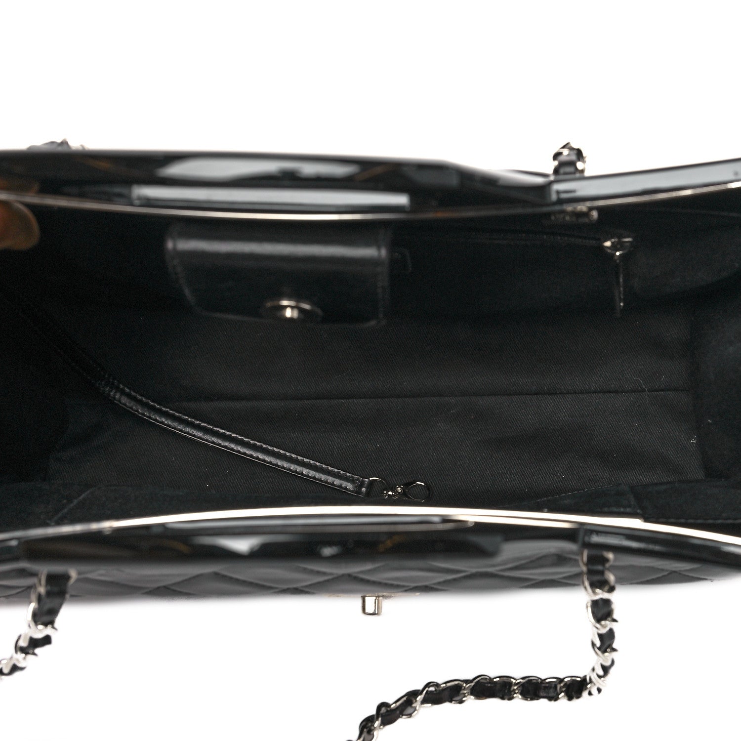 Chanel Glazed Calfskin Quilted Small CC Delivery Tote Black 4 of 12