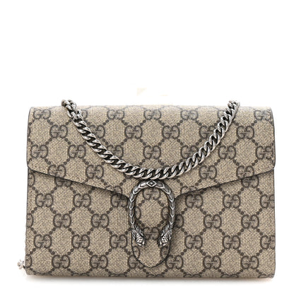 Gucci GG Supreme Monogram Mini Dionysus Chain Wallet Beige Taupe 1 of 10