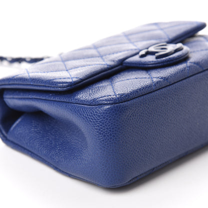 Chanel Caviar Quilted Incognito Mini Square Flap Dark Blue 6 of 10
