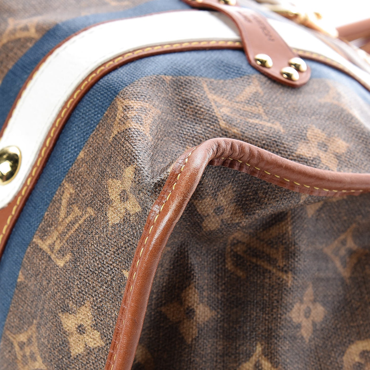 Monogram Rayures Tisse Sac GM Blue