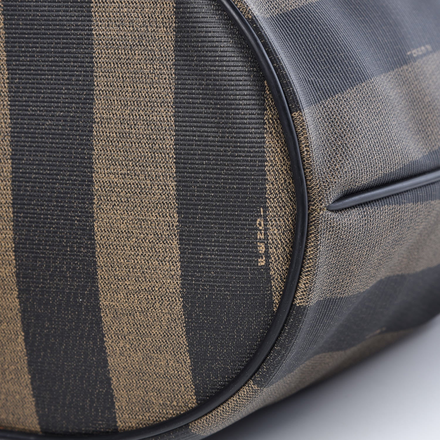 Fendi Calfskin Coated Canvas Pequin Bucket Bag Tobacco 8 of 10