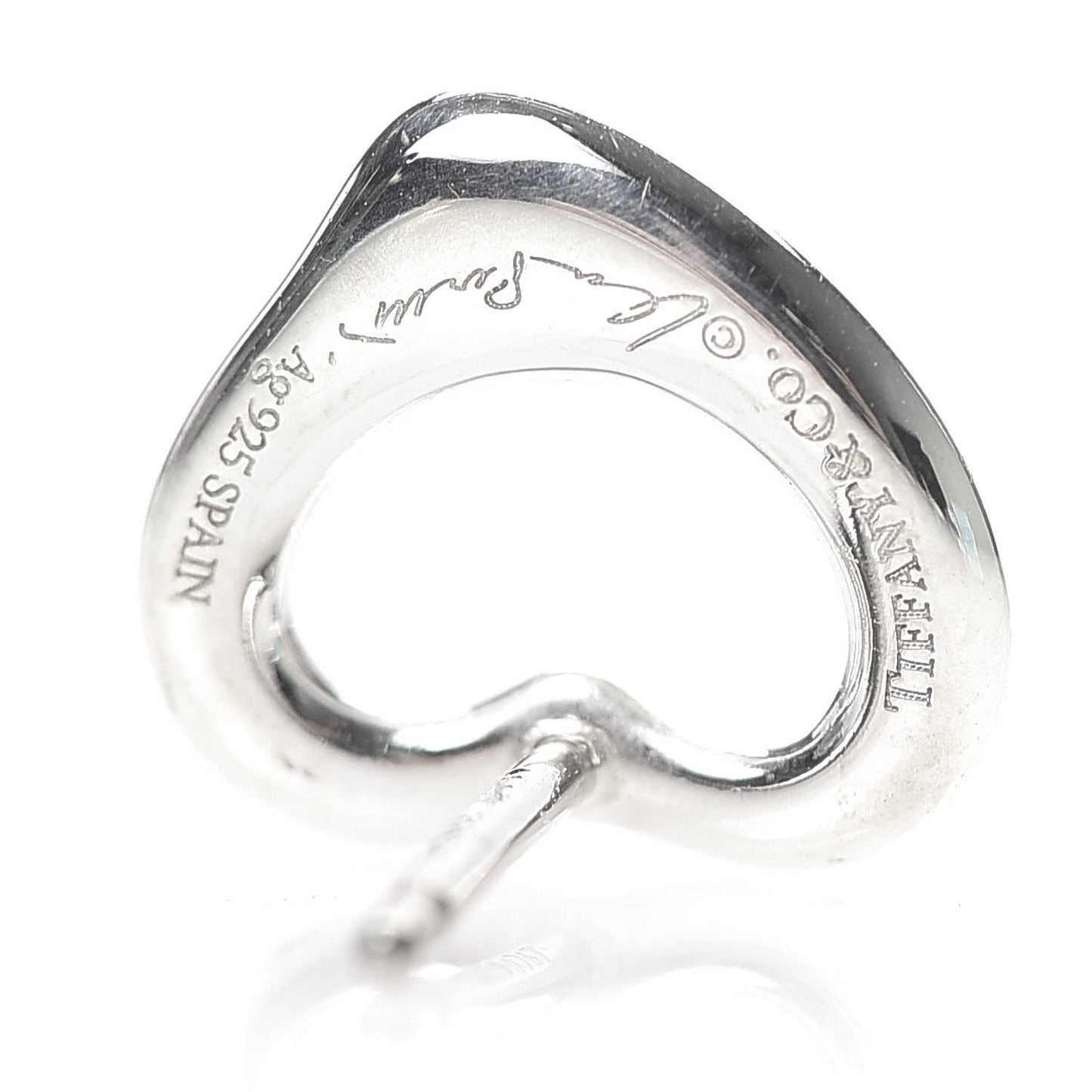 Sterling Silver 11mm Elsa Peretti Open Heart Earrings