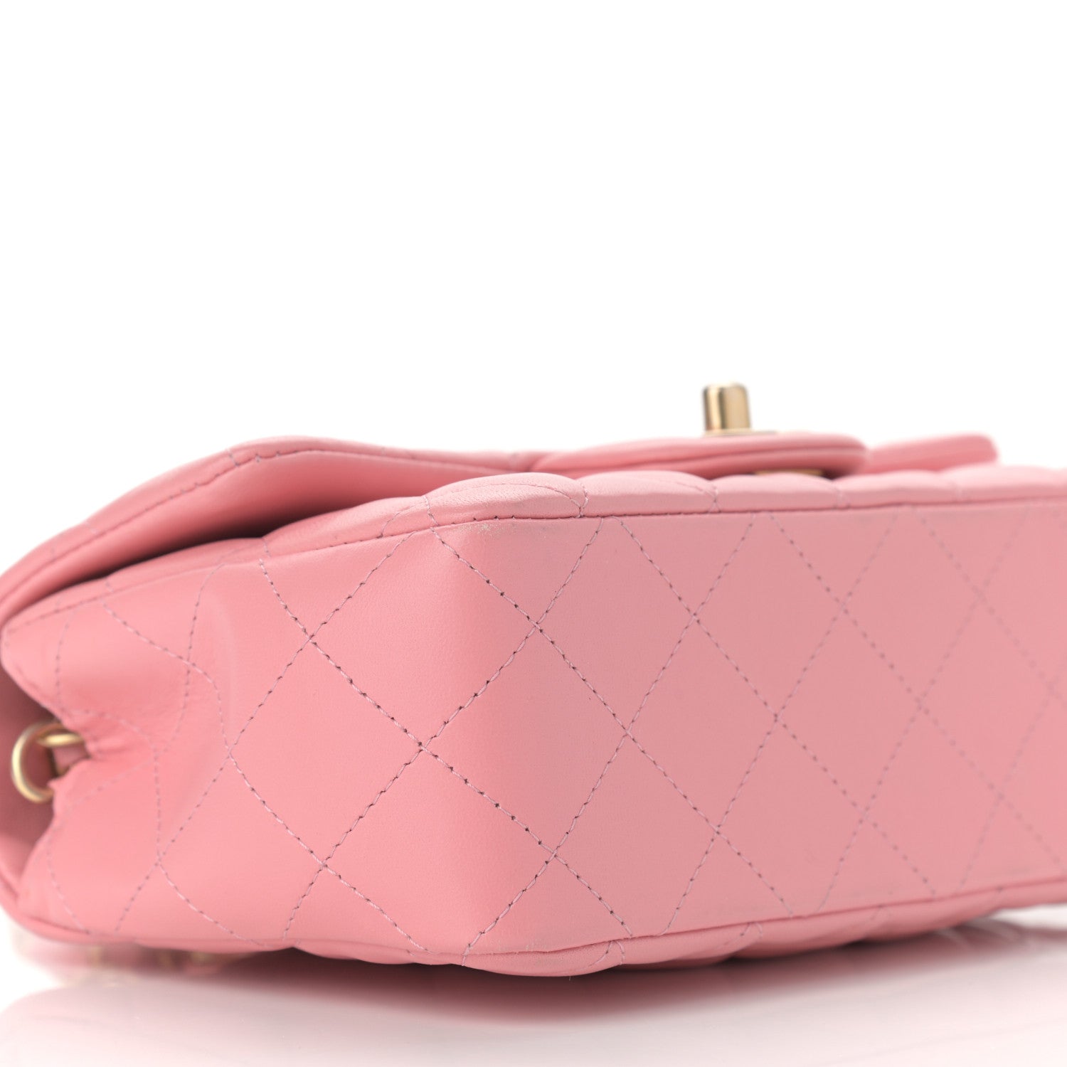 Chanel Lambskin Quilted Mini Rectangular Flap Pink 9 of 12