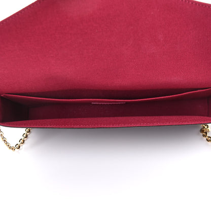 Louis Vuitton Monogram Pochette Felicie Chain Wallet Fuchsia 6 of 11