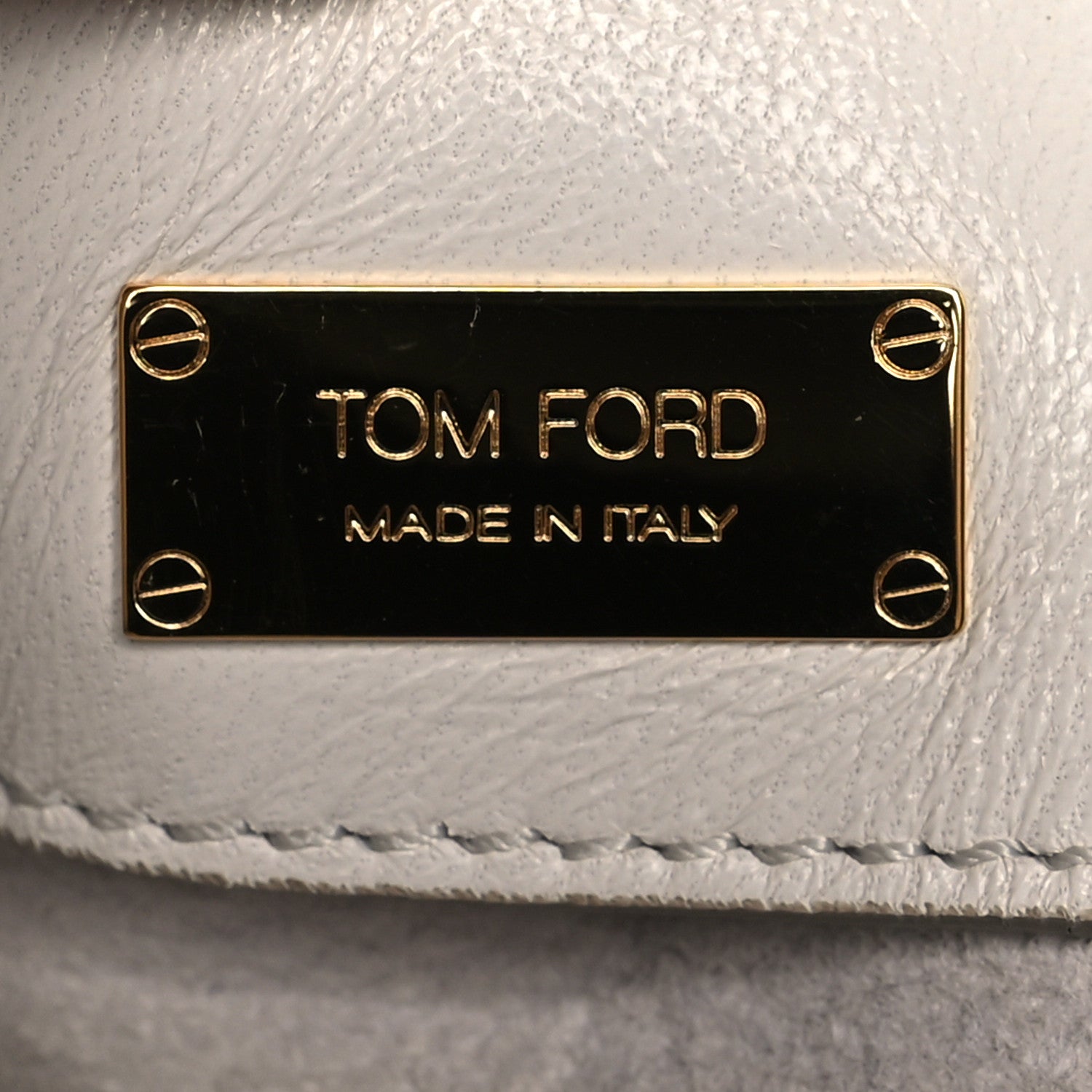 Tom Ford Ramskin Large Alix Padlock Zip Shoulder Bag White 7 of 11