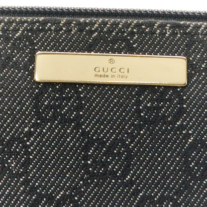 Gucci Denim Monogram Boat Pochette Black 8 of 10