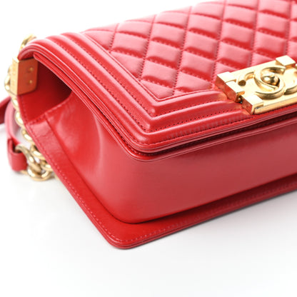 Chanel Lambskin Quilted Small Boy Flap Red 9 of 10