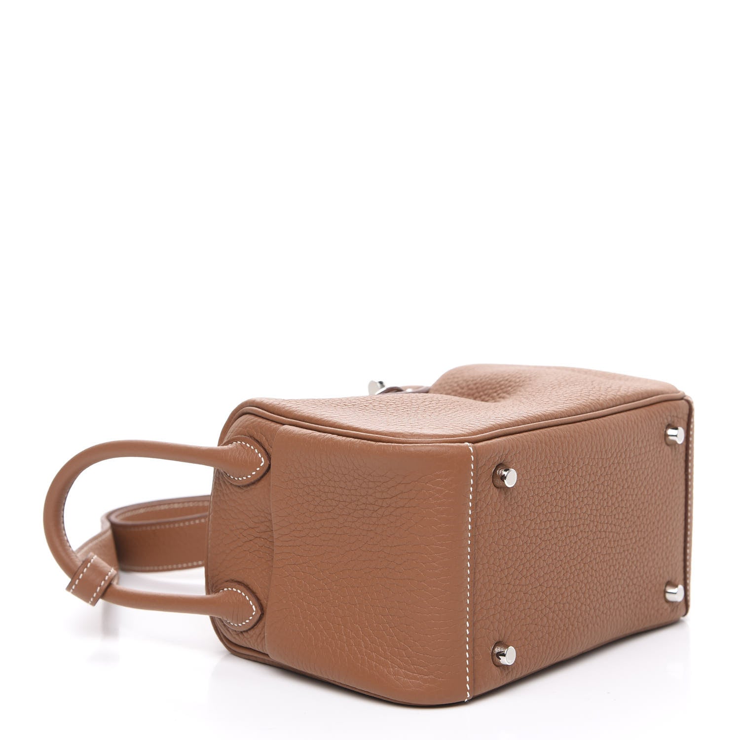 Hermes Taurillon Clemence Mini Lindy 20 Gold 3 of 8