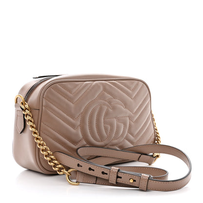 Gucci Calfskin Matelasse Small GG Marmont Chain Shoulder Bag Porcelain Rose 3 of 10