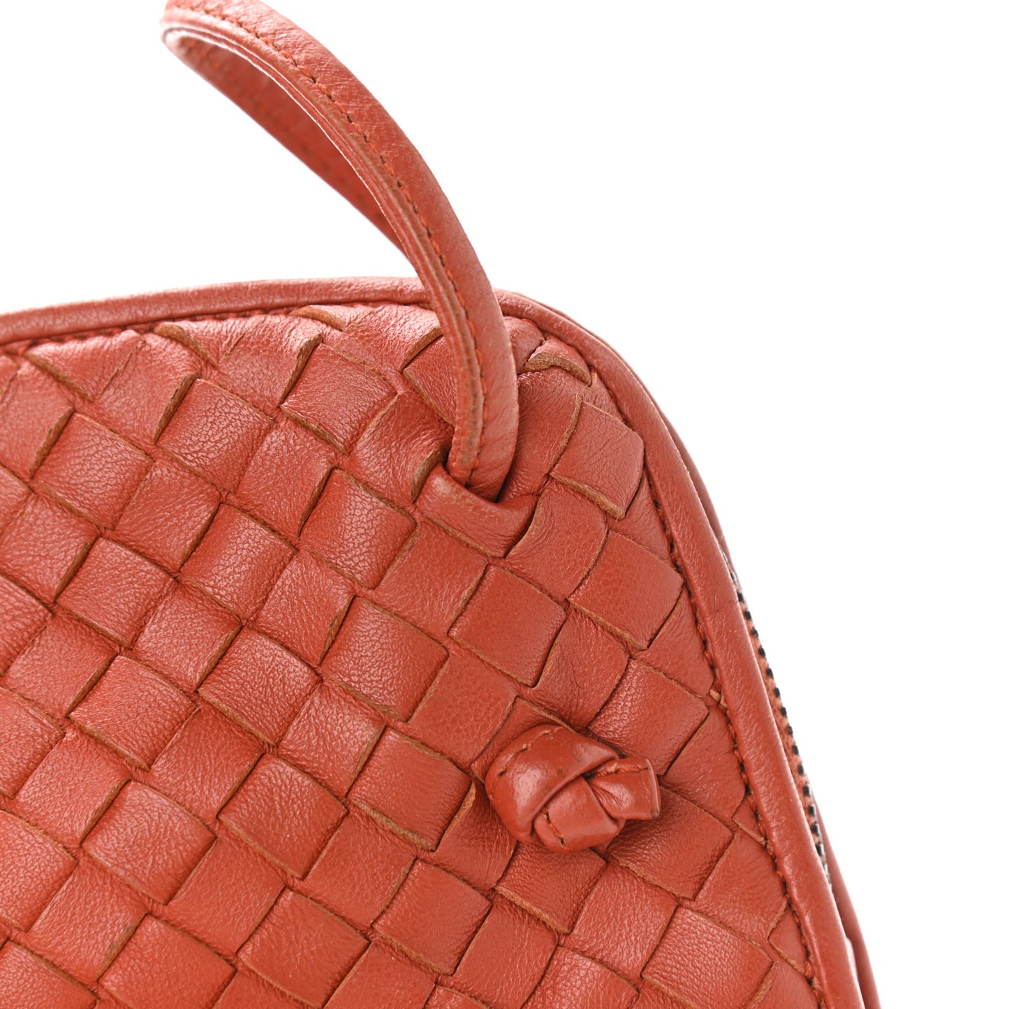 Nappa Intrecciato Nodini Crossbody Messenger Terracota