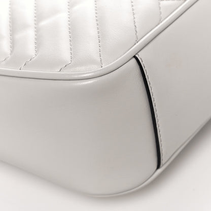 Gucci Calfskin Matelasse Small GG Marmont Shoulder Bag White 12 of 13