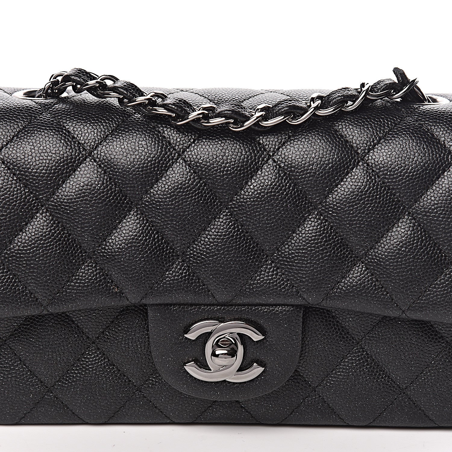 Chanel Iridescent Caviar Quilted Mini Rectangular Flap Black 10 of 11