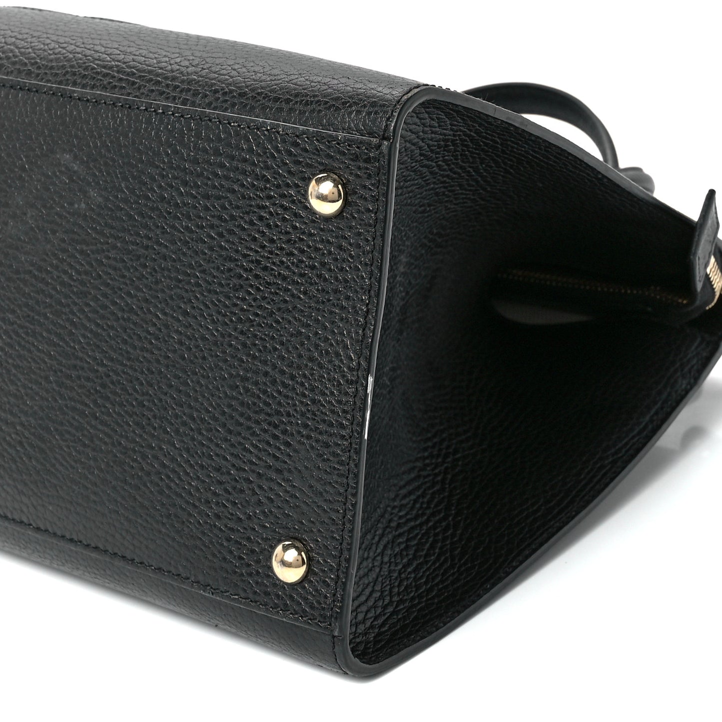 Dollar Calfskin Large Soho Top Handle Satchel Black