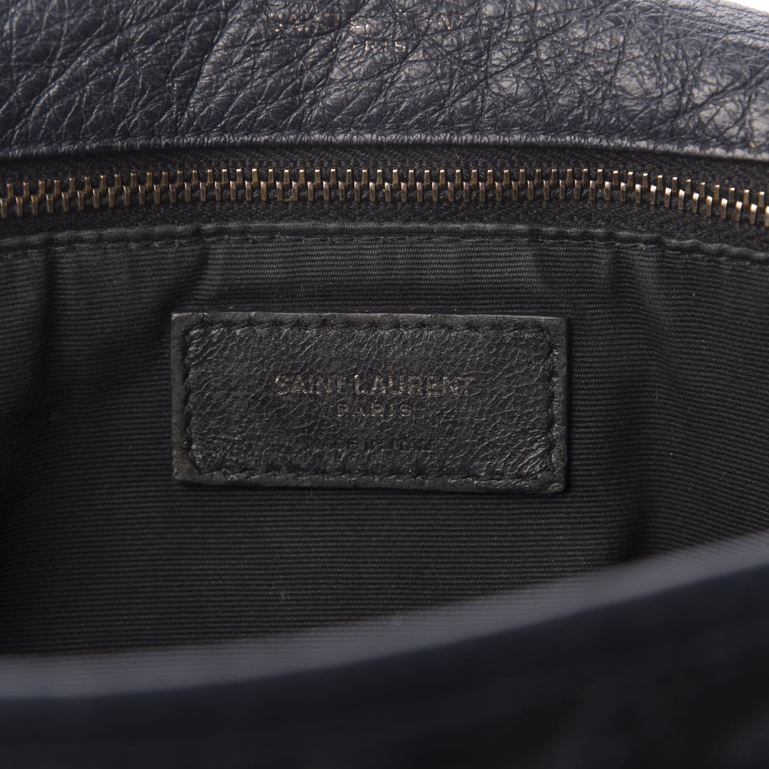 Saint Laurent Crinkled Calfskin Matelasse Monogram Large Niki Chain Satchel Deep Marine 8 of 12