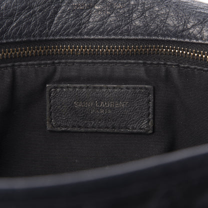 Saint Laurent Crinkled Calfskin Matelasse Monogram Large Niki Chain Satchel Deep Marine 8 of 12