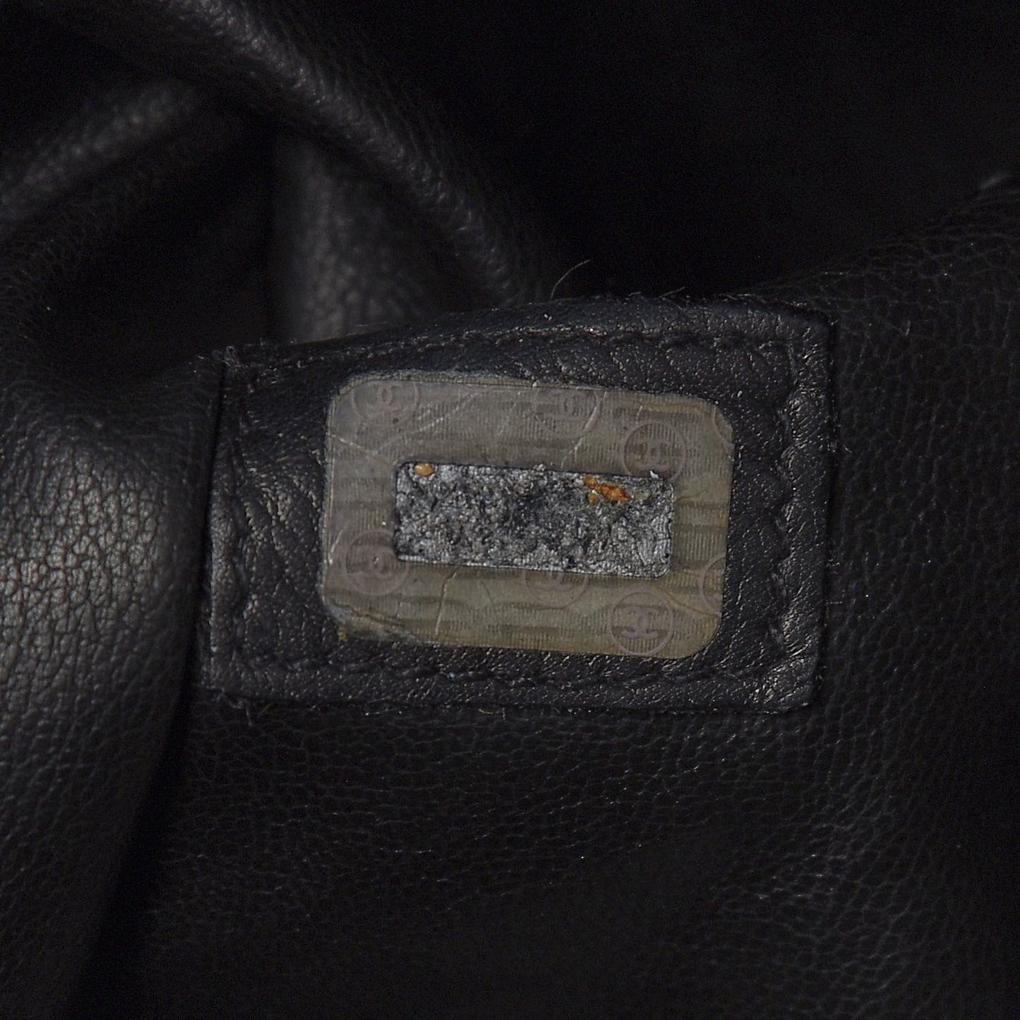 Calfskin Stitched Shopper Tote Black