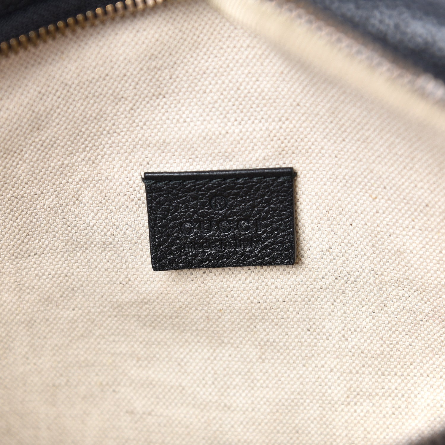 Gucci Grained Calfskin Logo Belt Bag Black 6 of 10