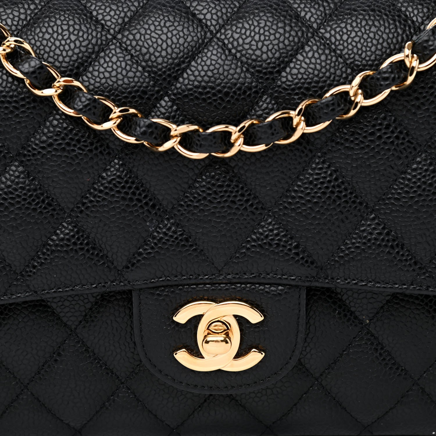 Chanel Caviar Quilted Medium Double Flap Black 8 of 14