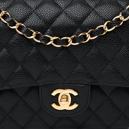 Chanel Caviar Quilted Medium Double Flap Black 8 of 14