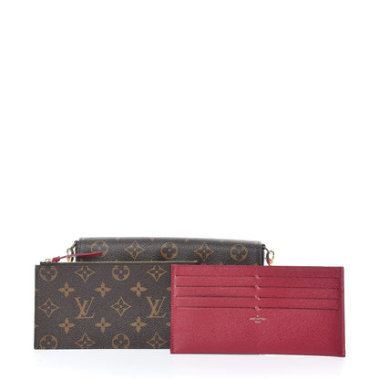 Louis Vuitton Monogram Pochette Felicie Chain Wallet Fuchsia 10 of 12