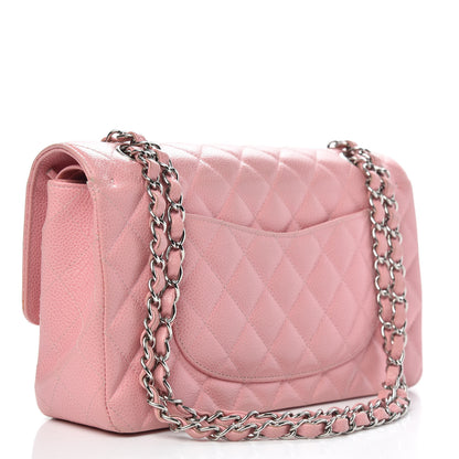 Chanel Caviar Quilted Medium Double Flap Pink 5 of 17