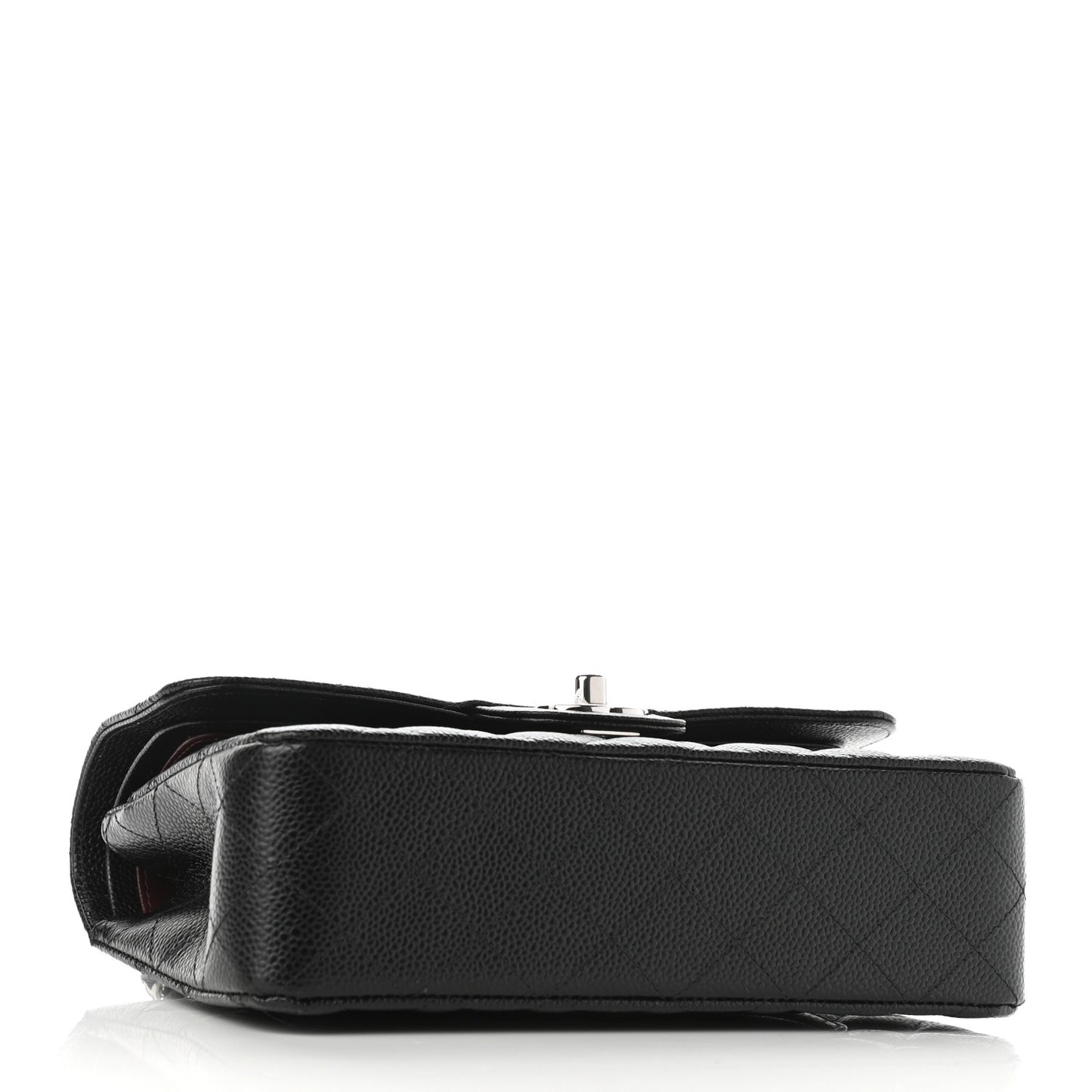 Caviar Quilted Small Double Flap Black