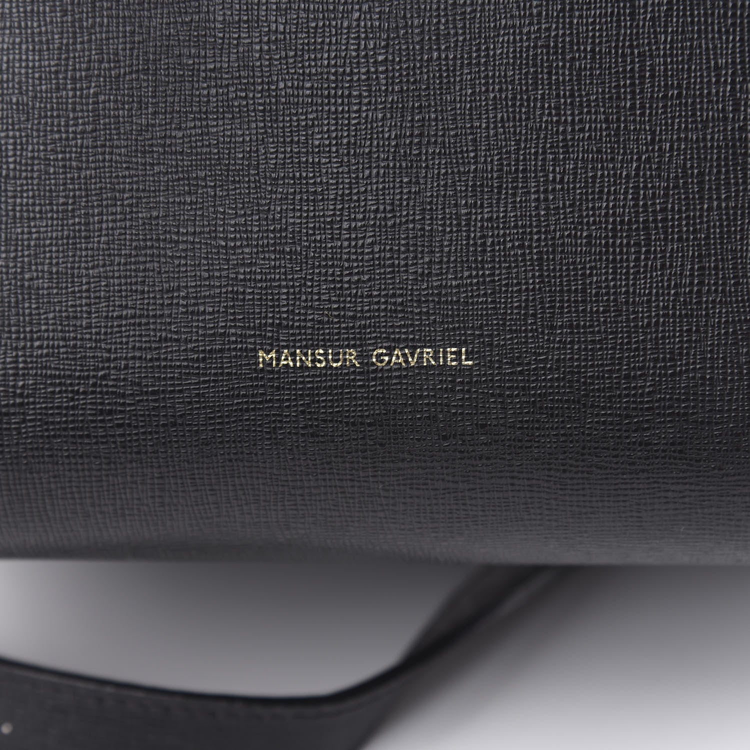 Mansur Gavriel Saffiano Mini Bucket Bag Black Flamma 8 of 16