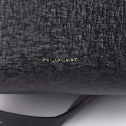 Mansur Gavriel Saffiano Mini Bucket Bag Black Flamma 8 of 16
