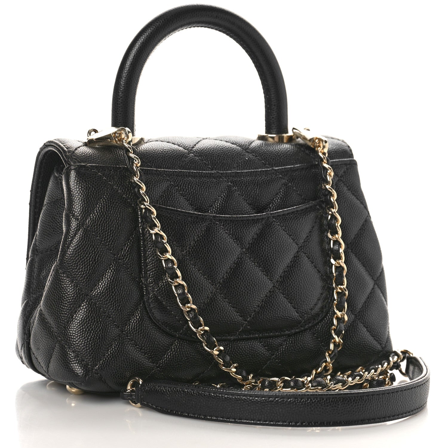 Chanel Caviar Quilted Extra Mini Coco Handle Flap Black 3 of 8