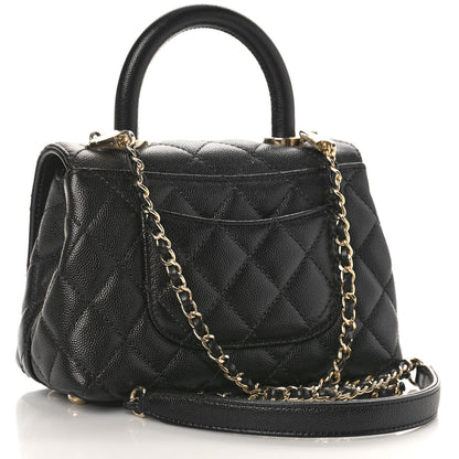 Chanel Caviar Quilted Extra Mini Coco Handle Flap Black 3 of 8