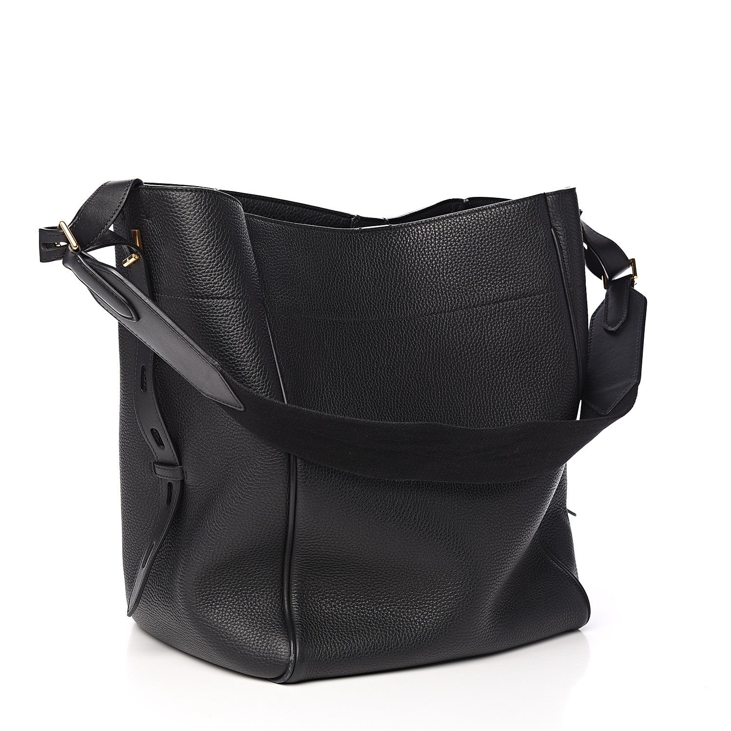 Tom Ford Grained Calfskin Medium Rialto Shoulder Bag Black 2 of 13