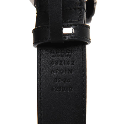 Gucci Moon Calfskin Crystal Dionysus 30mm Belt 85 34 Black Black Diamond 3 of 7