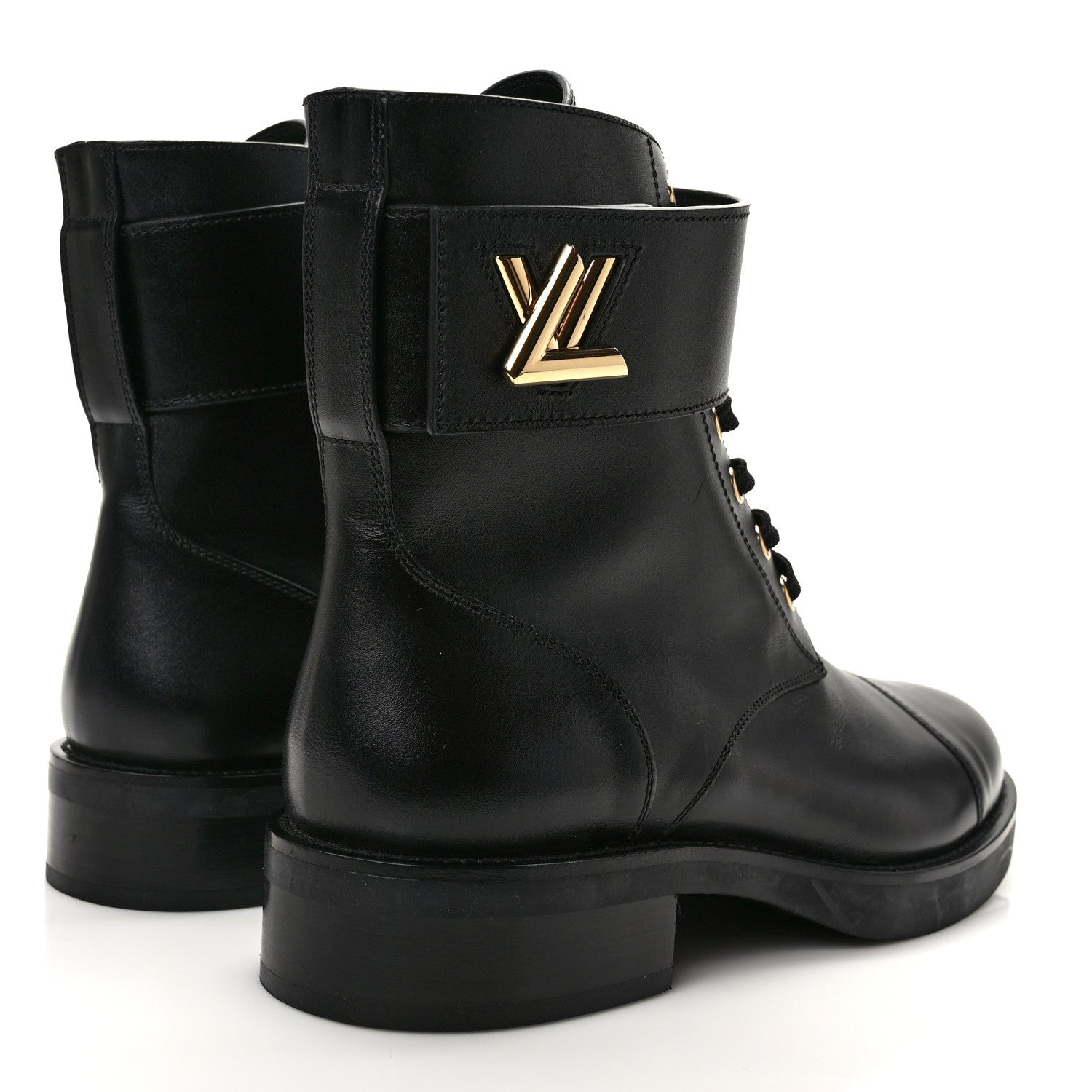 Louis Vuitton Calfskin Wonderland Ranger Boots 38.5 Black 4 of 10