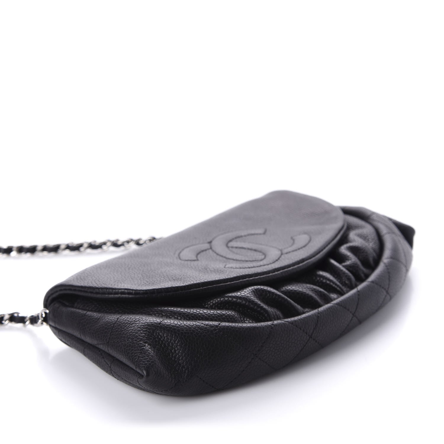 Chanel Caviar Half Moon Wallet On Chain WOC Black 4 of 12