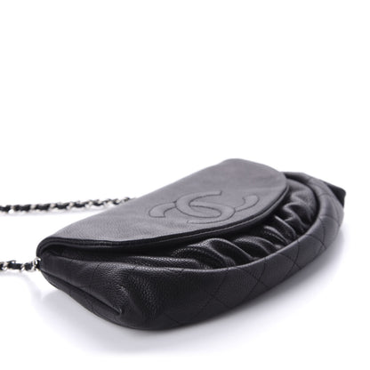 Chanel Caviar Half Moon Wallet On Chain WOC Black 4 of 12