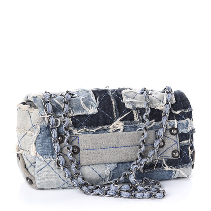 Chanel Denim Patchwork Paris Dallas Single Flap Blue 3 of 10