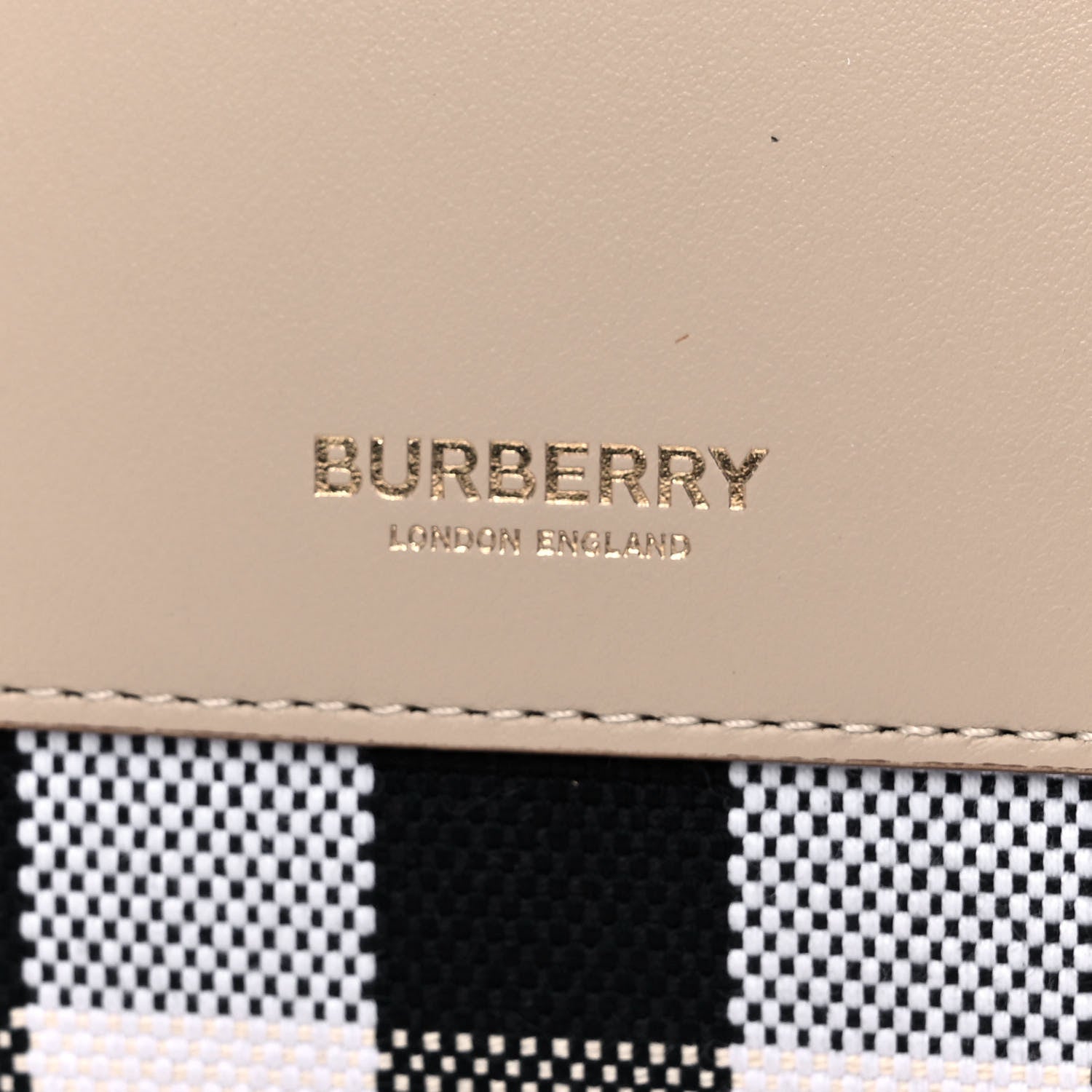 Burberry Canvas Calfskin Check Small Olympia Beige 8 of 13
