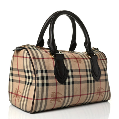 Burberry Haymarket Check Large Chester Bowling Bag Chocolate 2 of 7